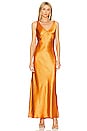 view 1 of 3 V-neck Maxi Slip Dress in Marigold