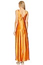 view 3 of 3 V-neck Maxi Slip Dress in Marigold