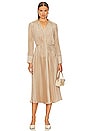 view 1 of 3 Pintuck Pleated Shirt Dress in Pale Nut