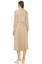view 3 of 3 Pintuck Pleated Shirt Dress in Pale Nut
