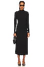 view 1 of 3 Turtle Neck Rouched Dress in Black