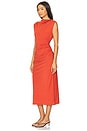 view 2 of 3 Cowl Neck Muscle Tee Dress in Brick Rose