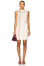 view 1 of 4 Handkerchief Stripe Wrap Dress in Oat Shell & Brick Rose
