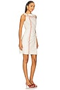 view 2 of 4 Handkerchief Stripe Wrap Dress in Oat Shell & Brick Rose