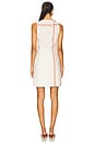 view 4 of 4 Handkerchief Stripe Wrap Dress in Oat Shell & Brick Rose