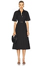 view 1 of 4 Short Sleeve Shirt Dress in Black