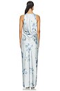 view 3 of 3 Petal Blur Twist Shoulder Cowl Neck Dress in Soft Grey