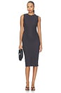 view 1 of 4 Sleeveless Side Drape Dress in Ink