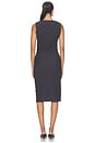 view 3 of 4 Sleeveless Side Drape Dress in Ink