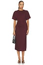 view 1 of 3 VESTIDO DE MANGA CORTA CON FRUNCIDO LATERAL in Black Rose