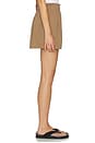 view 3 of 6 Mid Rise Cotton Pull On Skort in Almondine