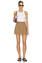 view 5 of 6 Mid Rise Cotton Pull On Skort in Almondine