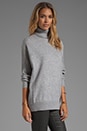 view 2 of 5 Oversized Wool-Cashmere Turtleneck in Heather Steel