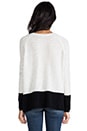 view 3 of 4 Colorblock Luxe Cashmere Sweater in Heather Cloud & Black