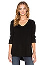 view 1 of 3 Cashmere Rib V Neck Sweater in Black