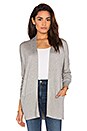 view 1 of 3 Open Front Cardigan in Heather Steel
