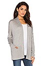 view 2 of 3 Open Front Cardigan in Heather Steel