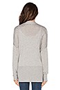 view 3 of 3 Open Front Cardigan in Heather Steel