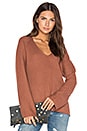 view 1 of 4 Deep V Pullover in Cinnamon