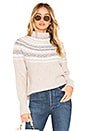 view 1 of 4 Cropped Fair Isle Turtleneck in Oatmeal