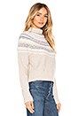 view 2 of 4 Cropped Fair Isle Turtleneck in Oatmeal