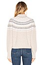 view 3 of 4 Cropped Fair Isle Turtleneck in Oatmeal