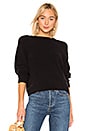 view 1 of 4 Wide Neck Dolman Sweater in Black