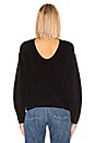 view 3 of 4 Wide Neck Dolman Sweater in Black