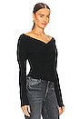 view 2 of 4 Wrap Front Pullover in Black
