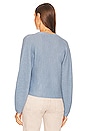 view 3 of 4 Ribbed Cross Front Pullover in Lake