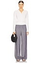 view 4 of 4 Double Layer Mesh Cardigan in Optic White