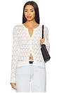 view 1 of 4 Lace Stitch Cardigan in Optic White