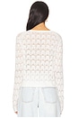 view 3 of 4 Lace Stitch Cardigan in Optic White