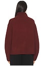 view 3 of 4 Turtle Neck Side Slit Sweater in Bordeaux