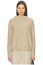 view 1 of 4 Funnel Neck Pullover in Oat Donegal