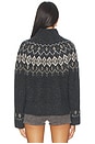 view 3 of 4 Cashmere Donegal Fair Isle in Charcoal Combo