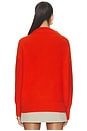 view 4 of 4 PULL COL CHEMINÉE EN LAINE BOUILLIE in Crimson