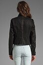 view 3 of 4 Shawl Collar Leather Jacket in Black