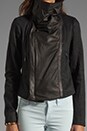 view 4 of 4 Shawl Collar Leather Jacket in Black