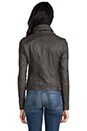 view 4 of 5 Paper Leather Jacket in Charcoal