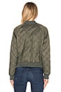 view 3 of 4 Quilted Bomber in Olive