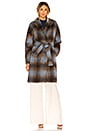 view 2 of 4 Belted Plaid Coat in Azurite Plaid