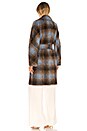 view 4 of 4 Belted Plaid Coat in Azurite Plaid