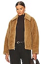 view 1 of 5 Faux Shearling Bomber Jacket in Sandshell