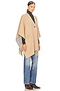 view 4 of 5 Wool Reversible Double Face Knit Cape in Camel Grey