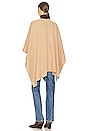 view 5 of 5 Wool Reversible Double Face Knit Cape in Camel Grey