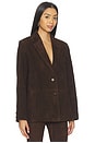 view 2 of 4 BLAZER EN DAIM in Chocolate