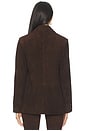 view 3 of 4 BLAZER EN DAIM in Chocolate