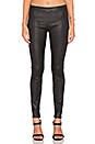 view 1 of 4 Leather Ankle Zip Legging in Black