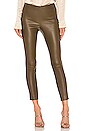 view 1 of 4 Leather Crop Pant in Dark Olive